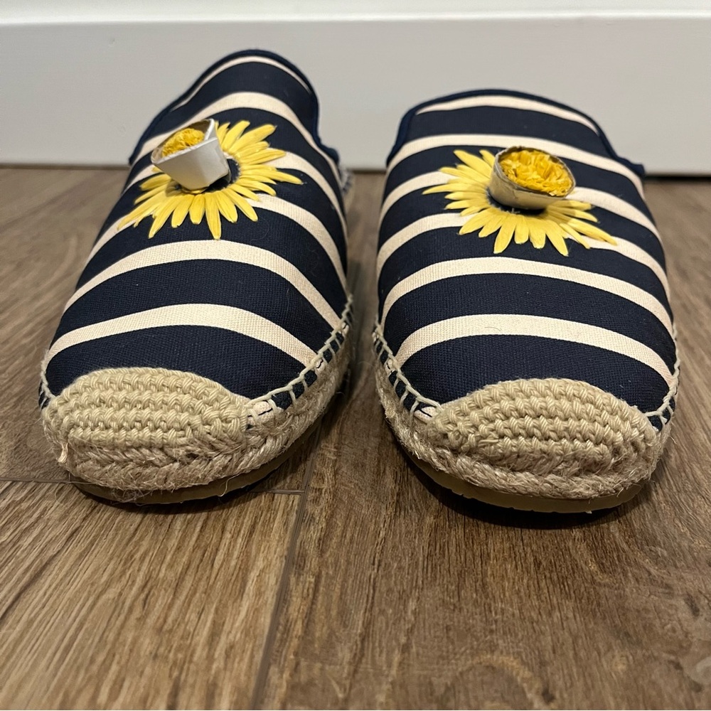 Kate Spade ♠️ Solero navy & cream stripe flower espadrille - NWOT size 7.5 - Picture 10 of 16